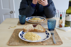 Eggs, sourdough and a gift of Jamon from Catalunya