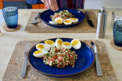 Tabbouleh and eggs