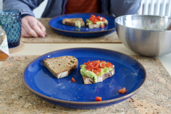 Avocado and tomato on rye sourdough